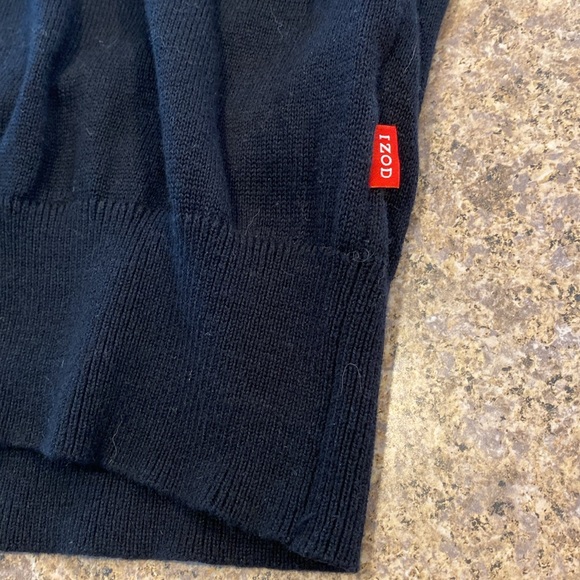 Izod Black Cotton Sweater Vest XLT XL Tall - Picture 6 of 16